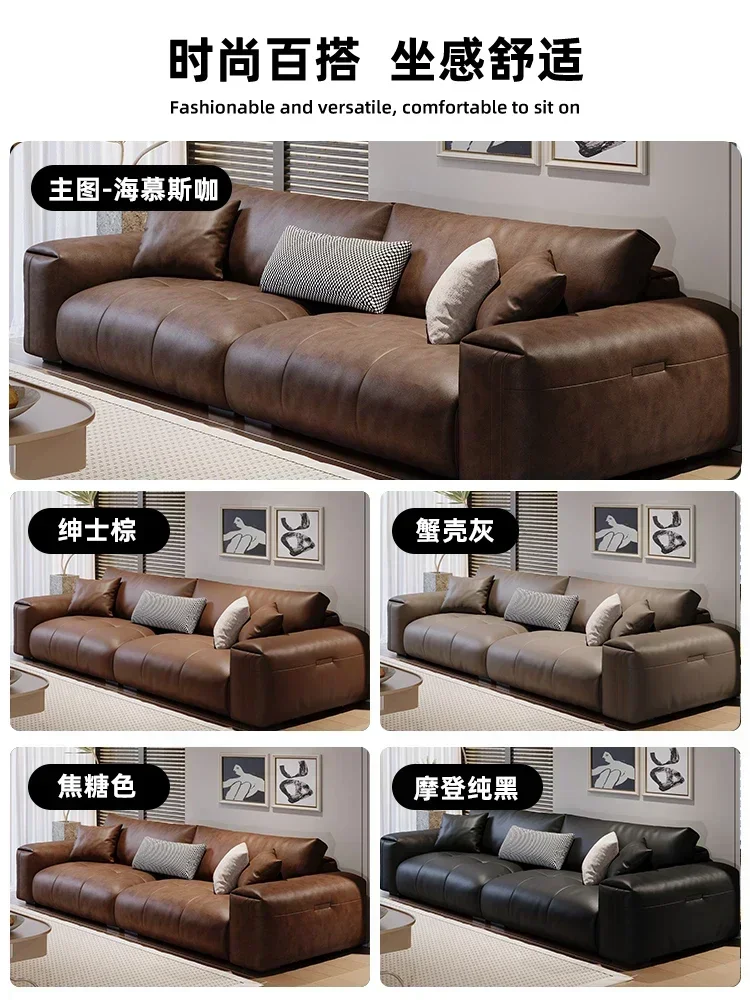 

Кожаный диван TAO Extreme Minimalist для гостиной, из натуральной кожи первого слоя, прямой формы