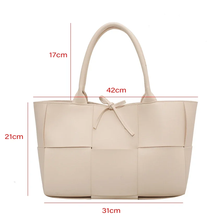 2024 Leather Woven Large-Capacity Handbag Women\'s Luxury Brand Shoulder Bag New Trend Women Handbag Messenger Bag for Women