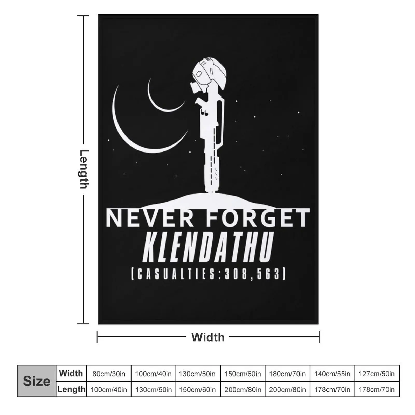 Never Forget Klendathu Throw Blanket Multi-Purpose Decorative Sofa Cute Plaid Blankets