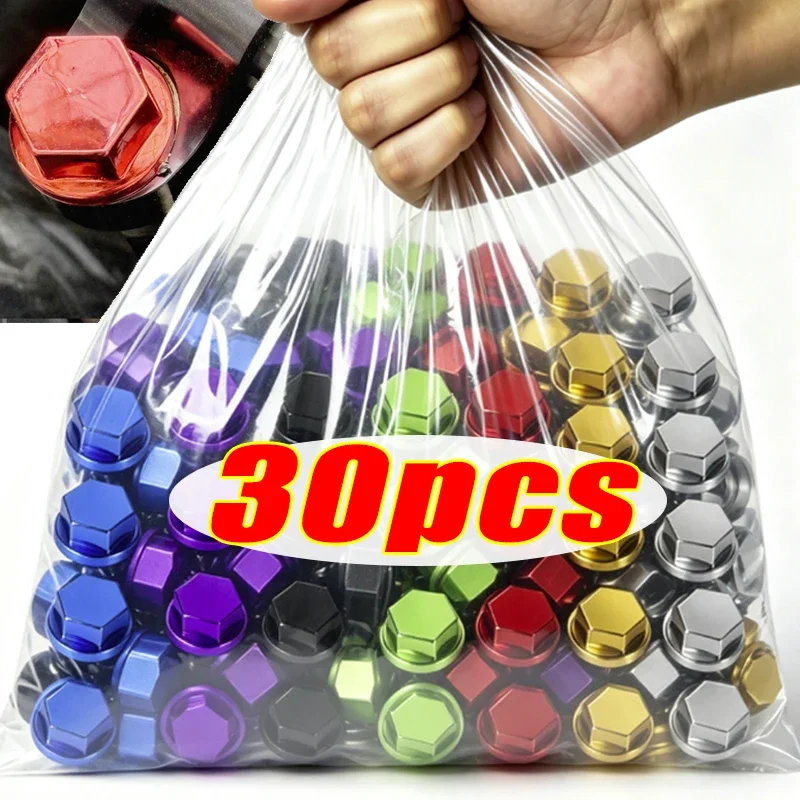 30pcs Motorcycle Engine Nut Bolt Cap Nut Modification Screw Cover Head Body Decorative Motocross Modified Wholesale Accessories