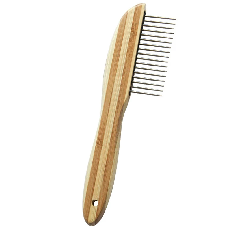 Pet Comb With Long Stainless Steel Teeth Removed Matted Fur, Knots And Tangles – Tool For Safe And Gentle Dog And Cat Grooming