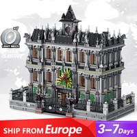 Movie Lunatic Hospital Psychiatric Hospital Model Modular Buildings,7527PCS City Apartment 613002 Building Blocks Brick Gift