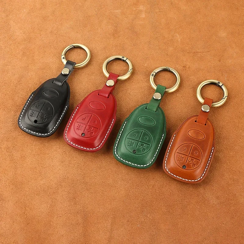 

4 Buttons Smart Key For Vespa GTS 300 GTS300 Keychains Smart Genuine Leather Case Fob Cover Kit Motorcycles Key Chain