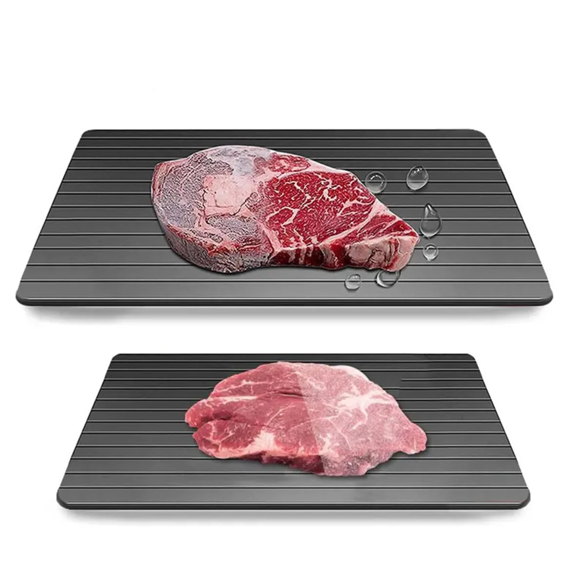 1pcs aluminum alloy extremely fast thawing board, beef seafood thawing plate frozen food fish meat thawing cutting board