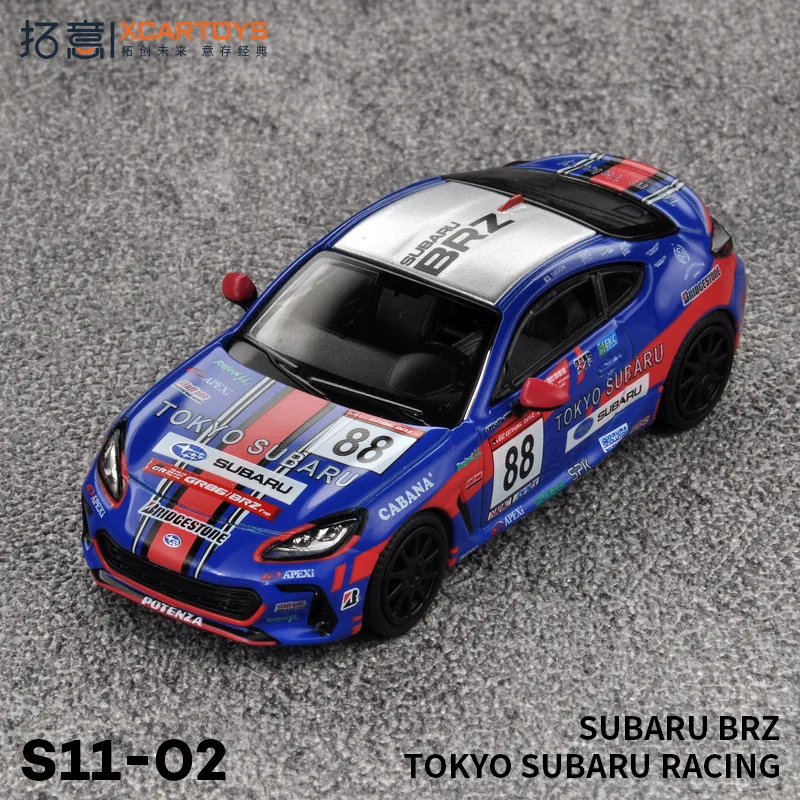 XCARTOYS-BRZ-TOKYO Alloy Car Model, Subaru BRZ-TOKYO Collection, Brinquedos decorativos infantis, presentes de férias, 1:64