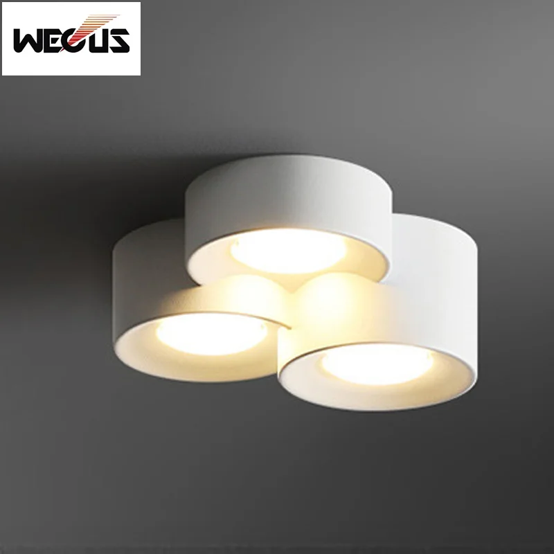 

New Nordic Minimalist Ceiling Light Creative Resin Surface-mounted Dual-head Mainless Lighting for Living Room Entryway Corridor