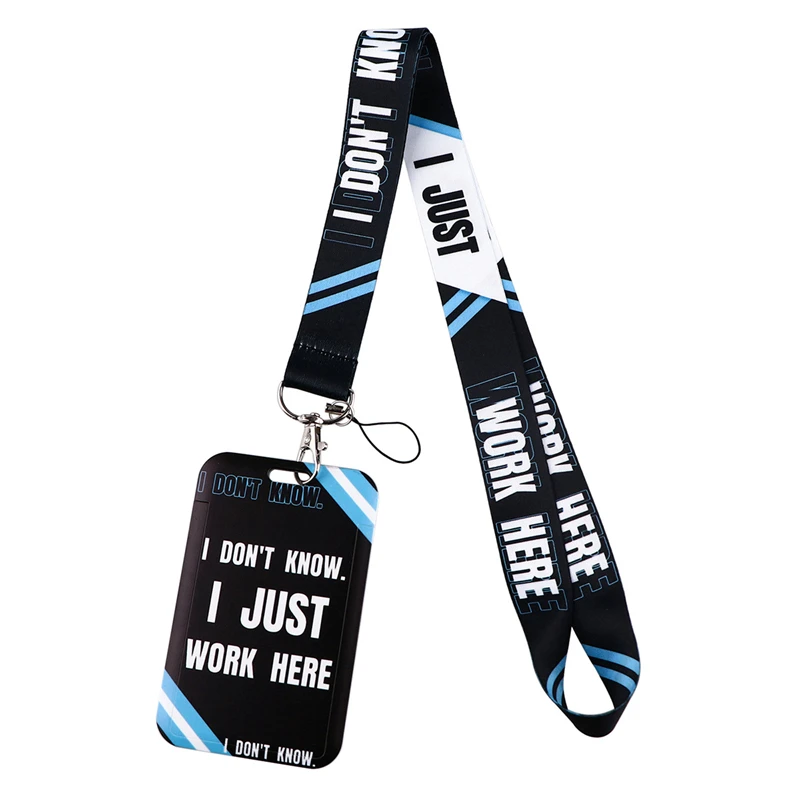 Alphabet Quotation Literature Neck Strap Lanyards ID badge card holder keychain Mobile Phone Strap Gift Ribbon webbing necklace