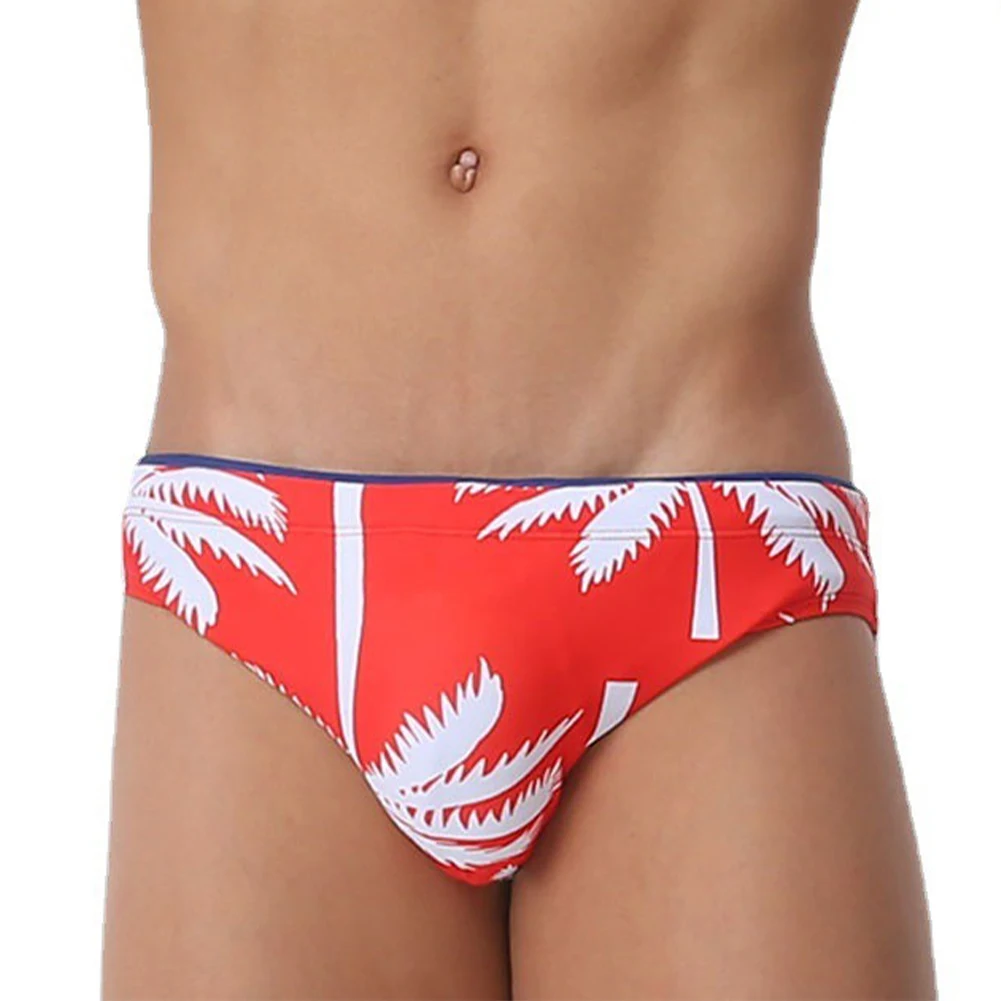 

Men's Bulge Pouch Swimming Briefs Trunks Elastic Board Surf Beach Shorts Swimsuit With Cup Pad Summer Man Swimwear