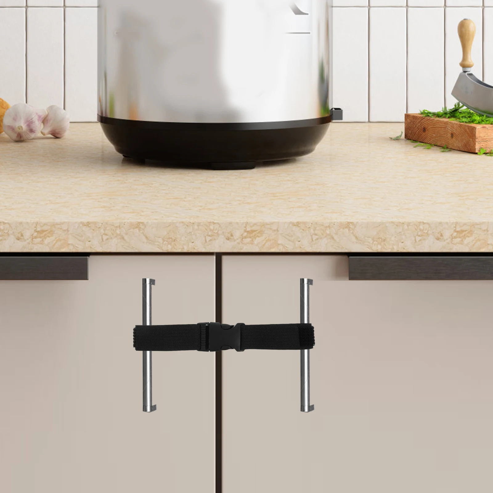 

4pcs Child Safety Adjustable For Cupboards Furniture Durable Easy Install No Tools Smooth Edges Toddler Proof Cabinet Fastening