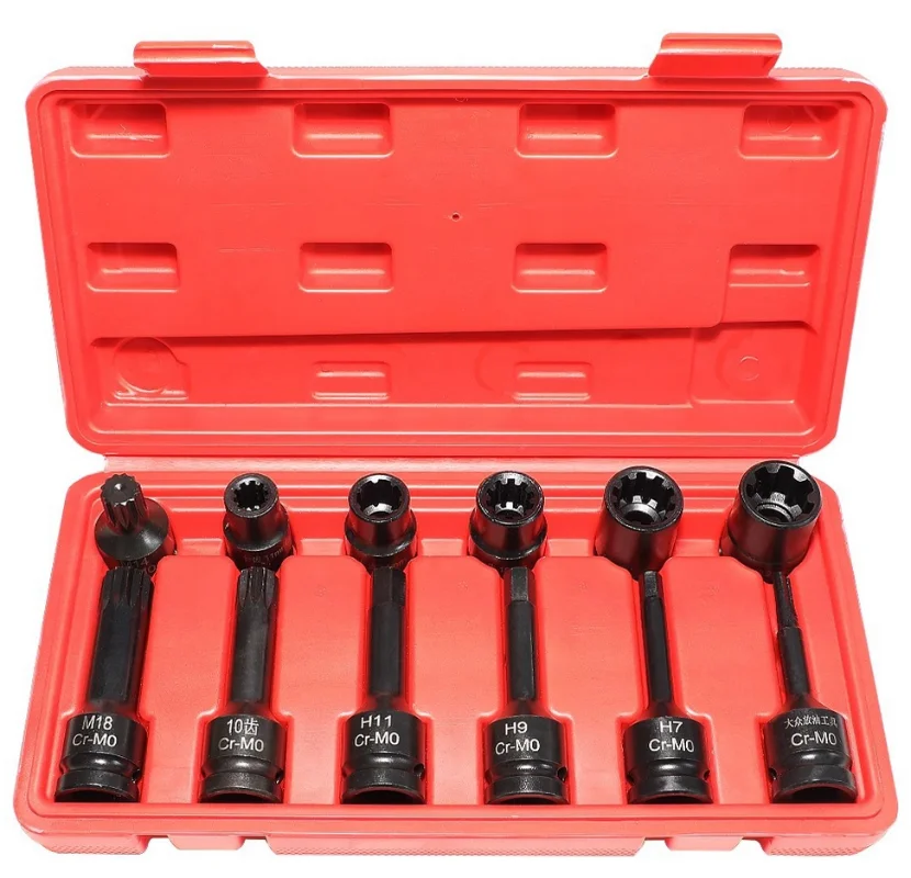 

for Volkswagen Audi Cayenne Mercedes brake caliper pump screw removal special sleeve tool 7-10-12 Tooth Brake caliper kit