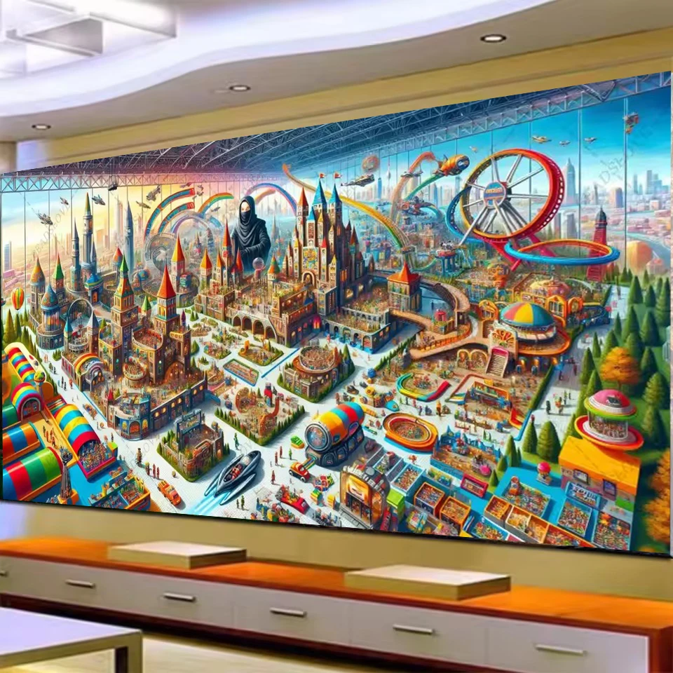 5D Street Landscape DIY Diamond Painting European Urban Famous Ben Architecture Full Diamond Mosaic Embroidery Kit Rhinestone