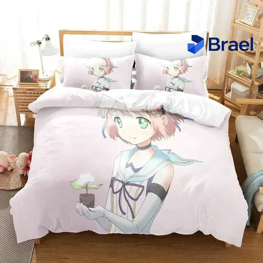 Exquisite New Magical Girl Raising Project Bedding Set Single Twin Full Queen King Size Bed Set Adult Kid Bedroom Duvet Cover Se