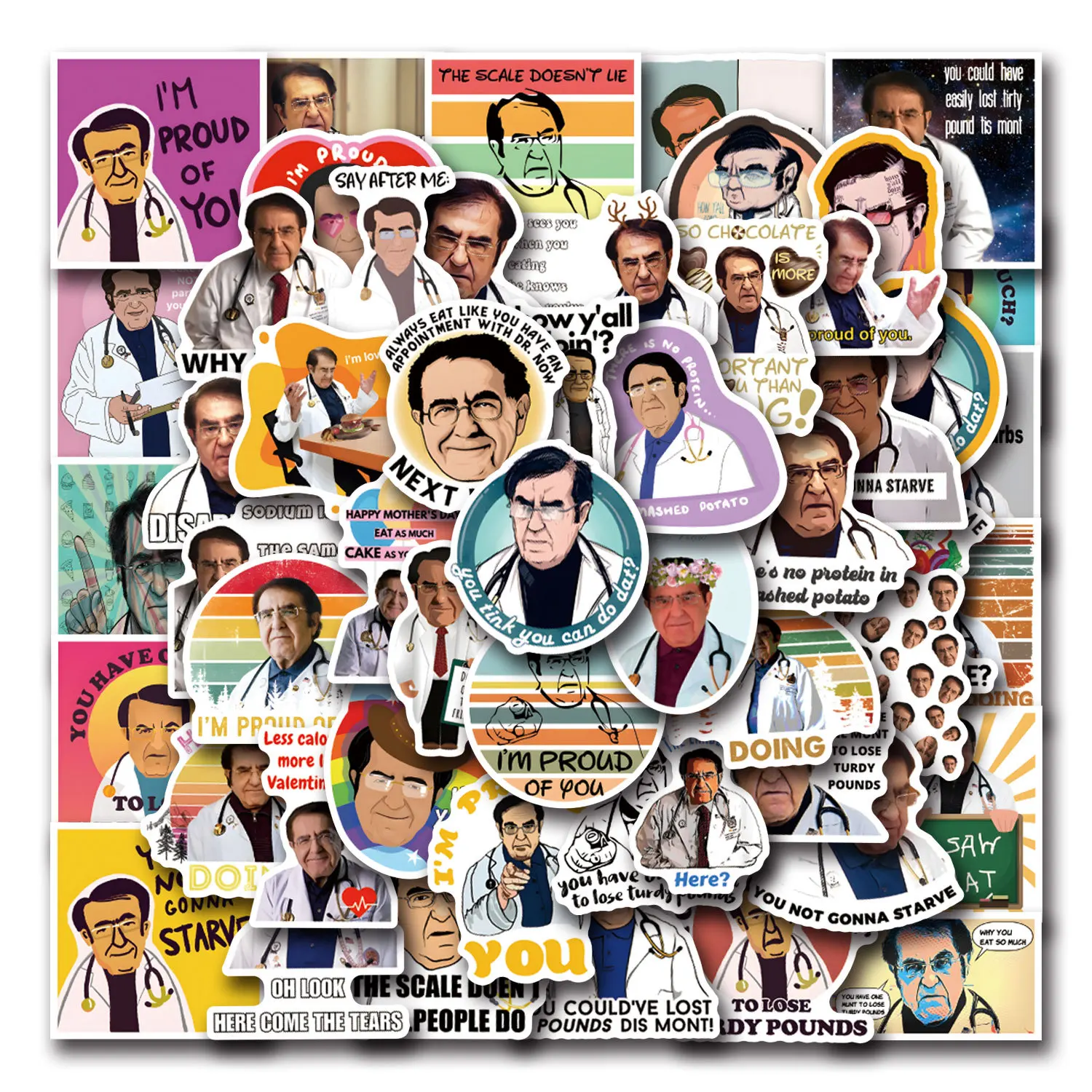 10/50PCS Weight Loss Doctor Dr. Now Cartoon Stickers My 600 Pound Life Sticker Phone Diary Water Bottle Funny Graffiti Decals