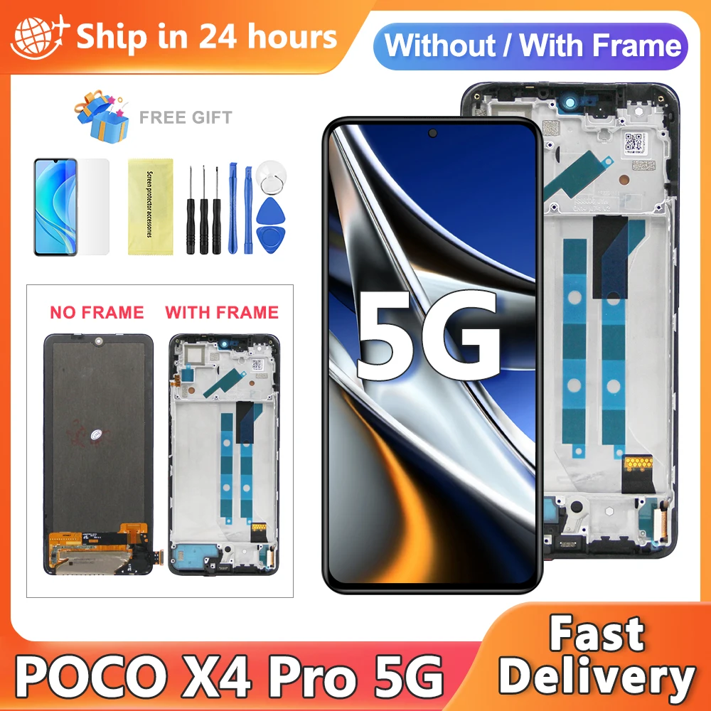 

X4Pro Screen For Xiaomi Poco X4 Pro 5G 2201116PG LCD Display Touch Screen Digitizer Assembly For Poco X4 Pro Display Replacement