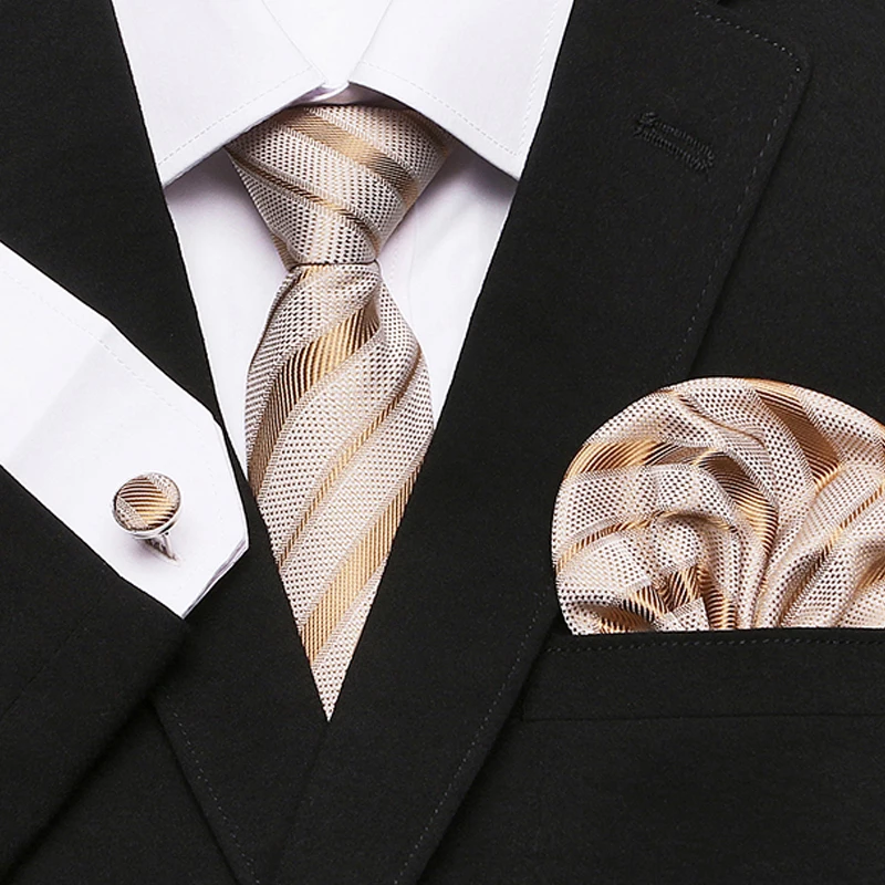 

Wholesale 7.5 cm Tie Pocket Squares Set Necktie For Men Silk Wedding Present Suit Accessories Fit Formal Party Birthday Gift