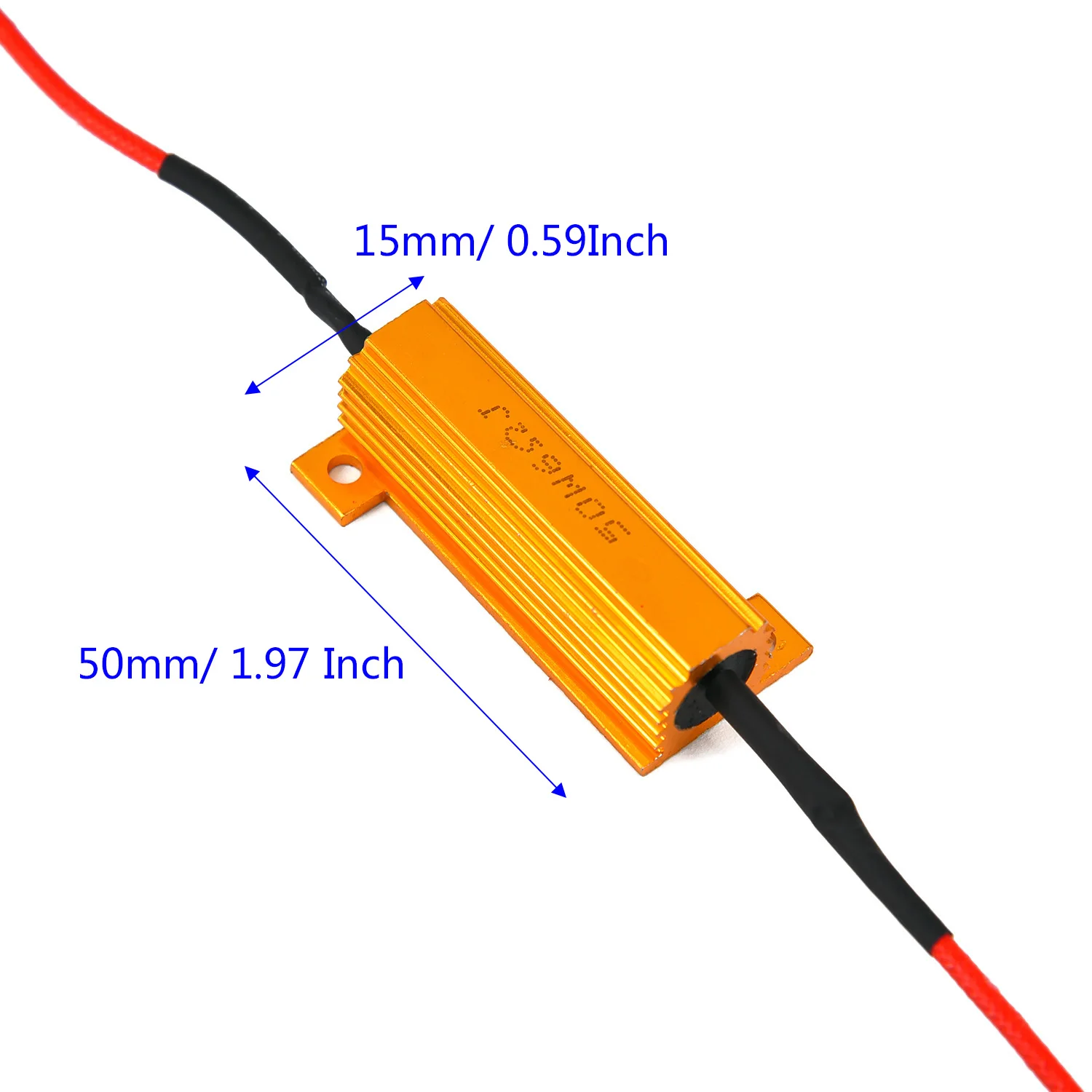 10pcs 50W 6 Ohm LED Lamp Decoder Brake Light Fault Canceller Resistor Decoder Accessories Parts Turn Signal Fog Lamp