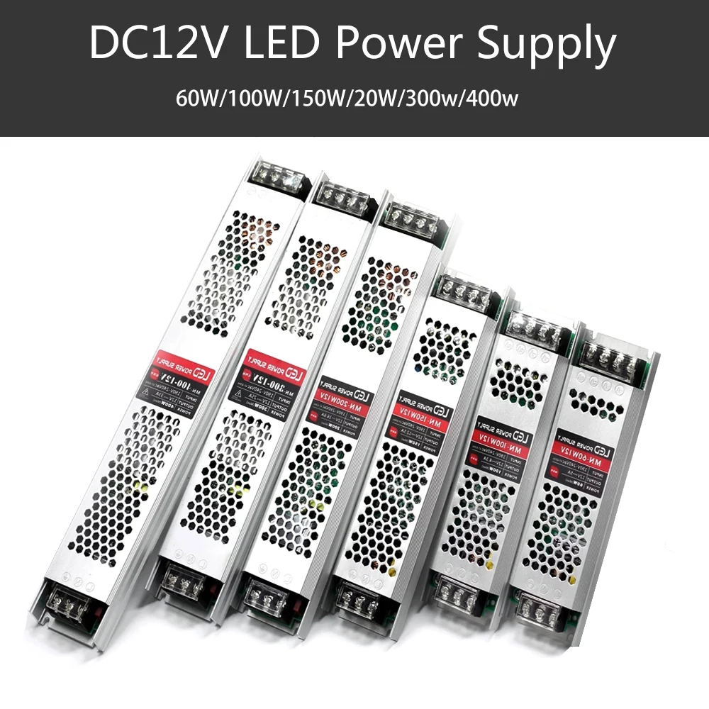 LED power supply Ultra-thi Transformator AC190V-220V zu 12V 24VSchalt Netzteil Adapter 5A 8.3a 12.5a 16.7a 20a 33a  Led-treiber