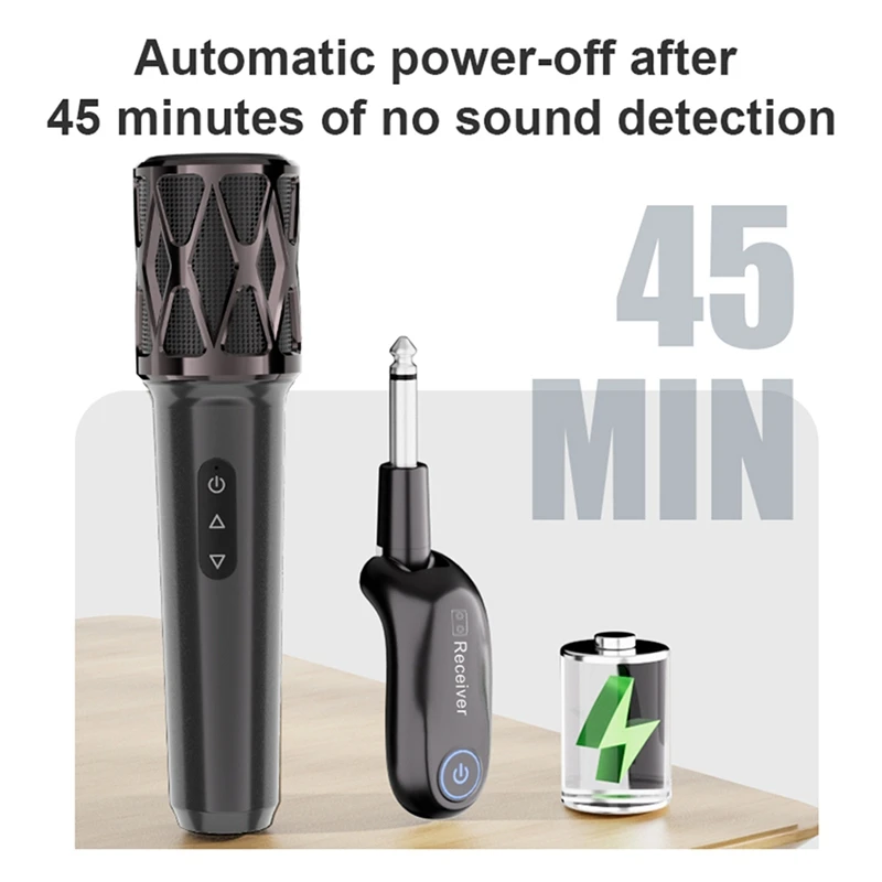 Wireless Microphone 2.4G Fixed Frequency 1-1 Handheld Mic Micphone for Party Karaoke Professional Church Show Meeting-A22U