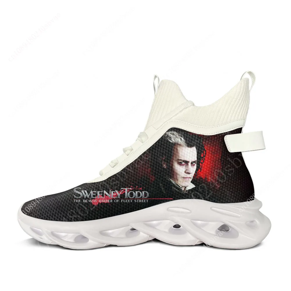 Sweeney Todd The Demon Barber of Fleet Street High Top Flats Sneakers Mens Womens Sports Running Shoes Lace Up Mesh Custom Shoe