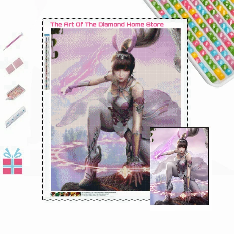 DIY Chinese Anime Soul Land AB Diamond Painting Kit Cross Stitch Douluo Dalu Tang Shan Xiao Wu Embroidery Picture Wall Art Decor