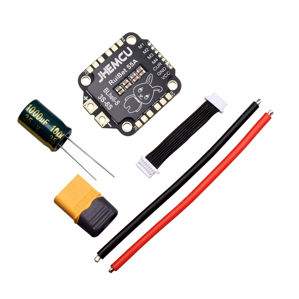 

JHEMCU RuiBet 30.5X30.5mm 45A/55A 3-6S ESC BLS 4in1 Brushless ESC for RC FPV Freestyle Racing Drone Quadcopter Accessories