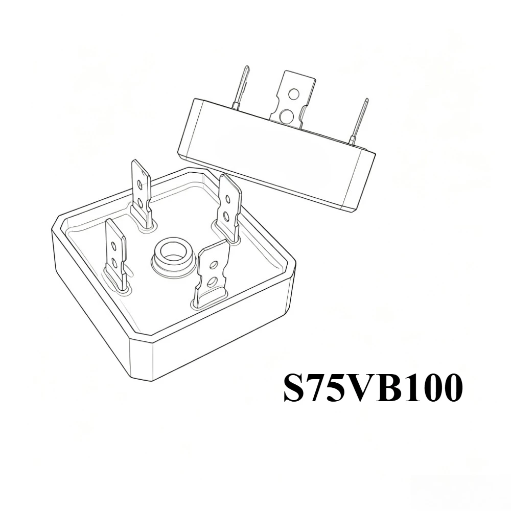 5PCS/Lot Original S75VB100 Rectifier bridge 75A 1000V 4PIN For Hill Bridge inverter welding machine dedicated rectifier bridge