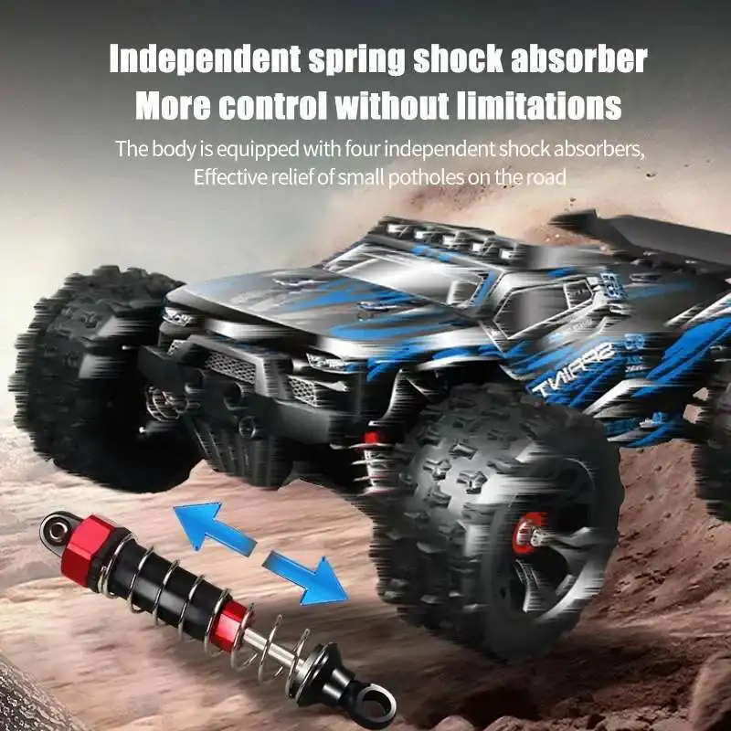 

1:16 85 км/ч или 50 км/ч 4WD RC автомобиль со светодиодным пультом дистанционного управления Высокоскоростной дрифт Monster 4x4 Грузовик для детей vs Wltoys 124017 Игрушки