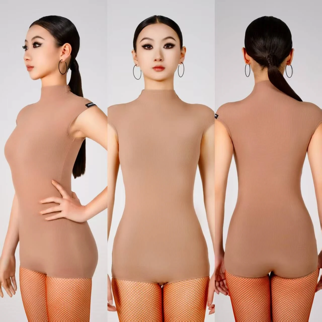 قصيرة الأكمام قاعة الرقص ارتداءها المرأة اللاتينية الرقص القمم الكبار سامبا رومبا الرقص الحديث ملابس تدريب SL12761