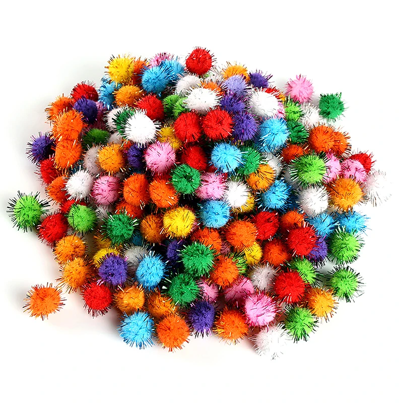 Colorful Golden Onion Plush Ball Glitter Children Creative DIY Handmade Materials To Decorate Children's Puzzle