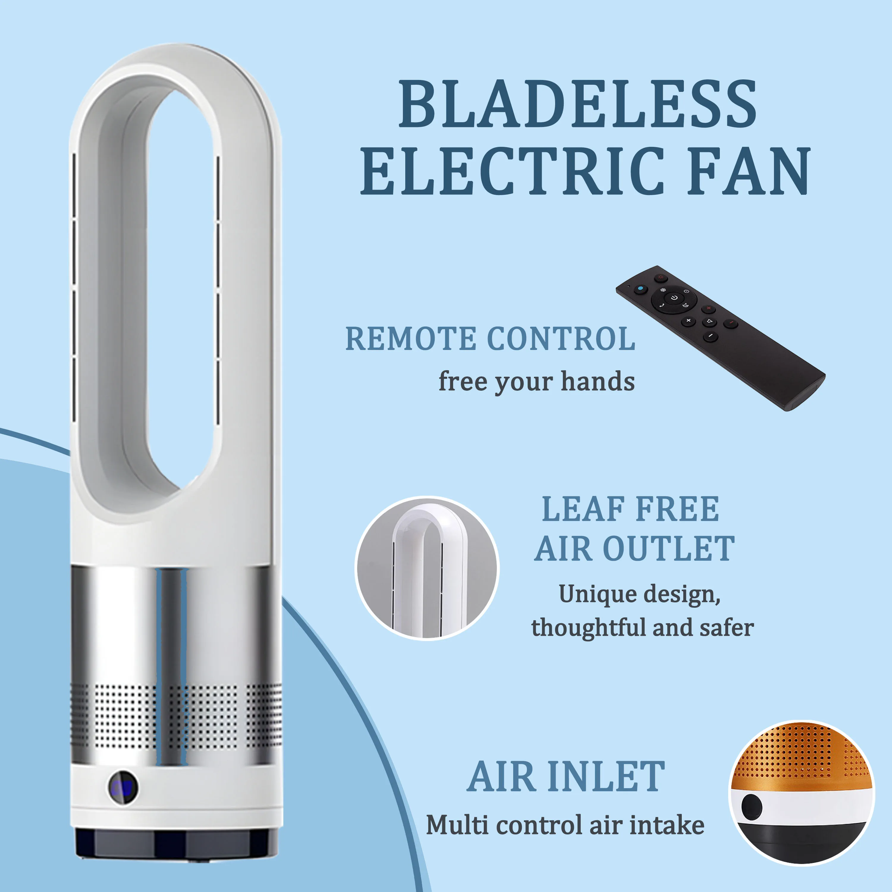 

2025 New 18 inch Warm and Cold Floor Type purification Fan super long time, quiet, multi gear, safety and no fan blade design