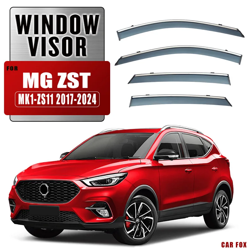 

4Pcs For MG ZST 2017-2024 Car Window Visor Awning Shelters Windshield Side Window Rain Sun Shade Auto Accessories