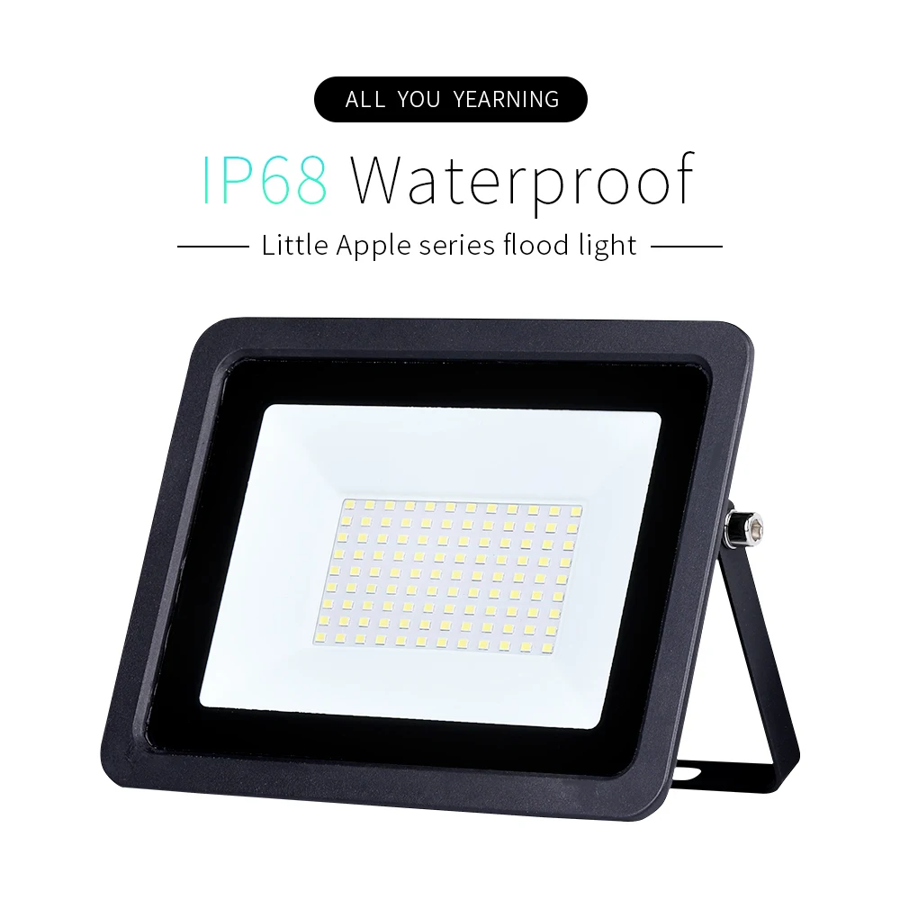 Projecteur LED ultramince imperméable conforme à la norme IP68, éclairage d'extérieur, idéal pour un jardin, 10/20/30/50/100W, 110/220V