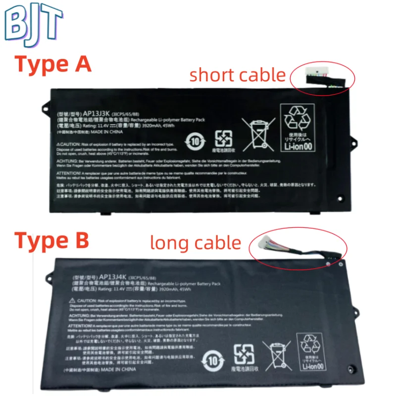 

New AP13J3K AP13J4K AP13J7K Laptop Battery for Acer Chromebook C720 C720P C740 C720-2844 C740-C5U9 C732 3ICP5/67/90 KT.00303.001