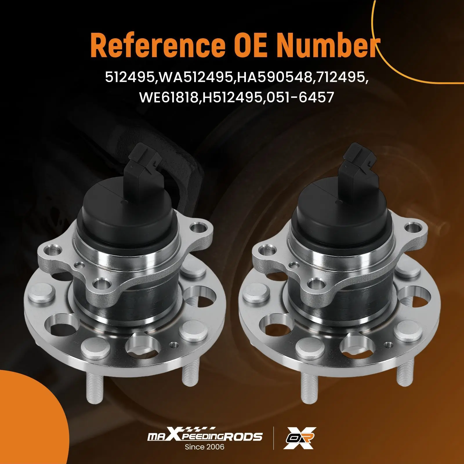 

Rear Wheel Bearing Hub for KIA SOUL 2014-2019 712495 ABS Square Flange