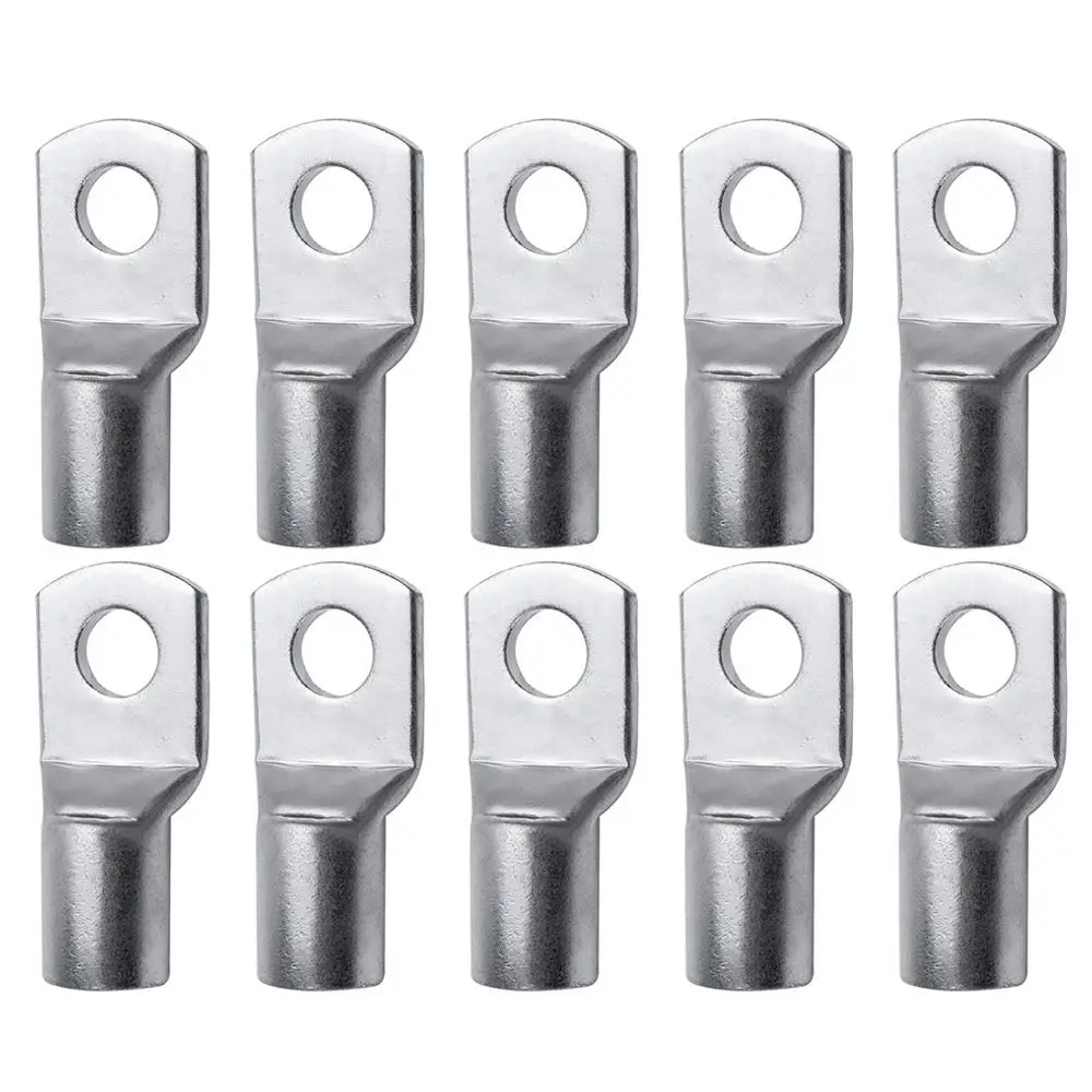 10Pcs 16-35mm2 Bolt Hole SC16-6 SC25-6 SC35-6 Lugs Ring Wire Nose Terminal Crimp Cable Connector Kit SC Type Lugs Ring