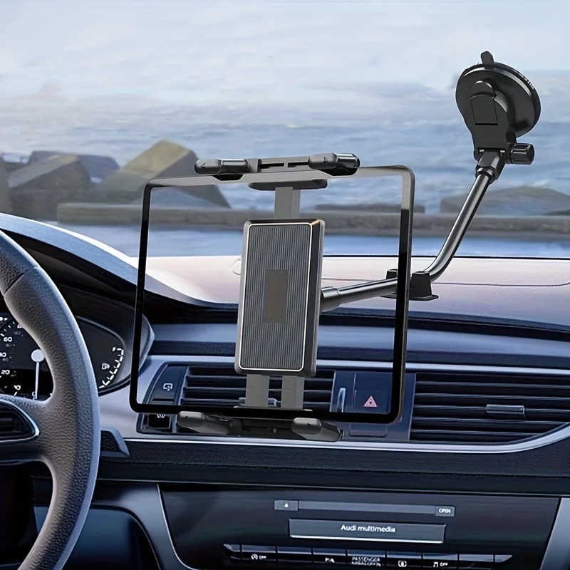 

1Pc Quality Suction Cup Windshield Car Tablet Mount Adjustable Dashboard Phone Tablet Holder Truck Window Phone Stand For Car
