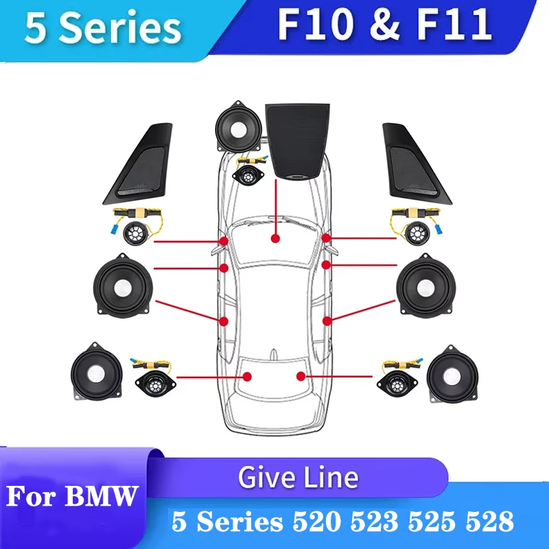 

Speakers Set Fit For BMW F10 F11 5 Series 520 523 525 528 Audio Head Treble Horn Loudspeaker Music Sound Tweeter Speakers Covers