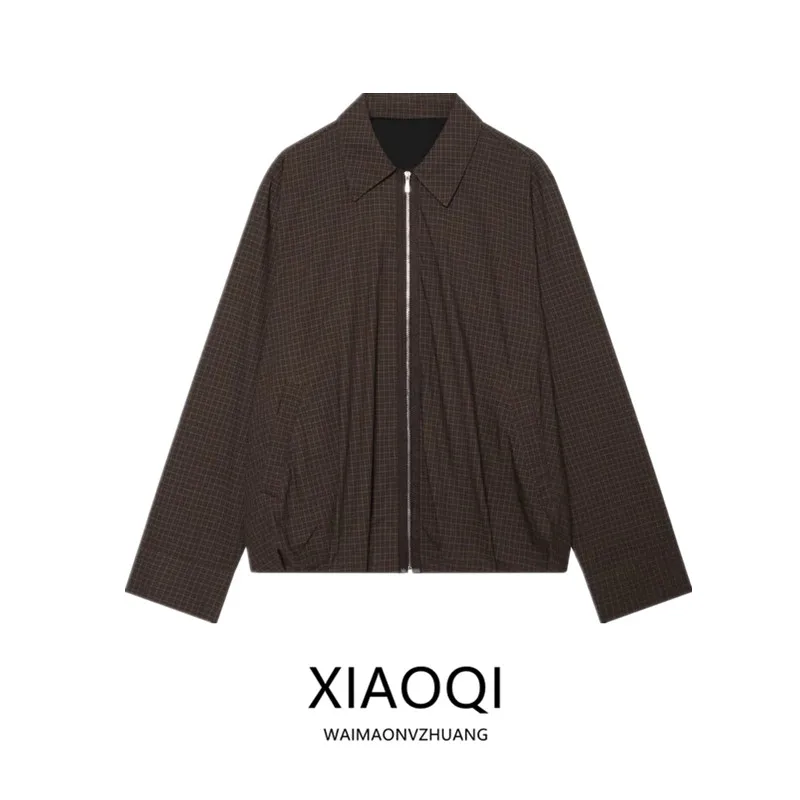 New 2026 Autumn Women's Fashion Long Sleeve Collared Pilot Jacket Shirt Versatile Commute Style Loose Fit Regular Length