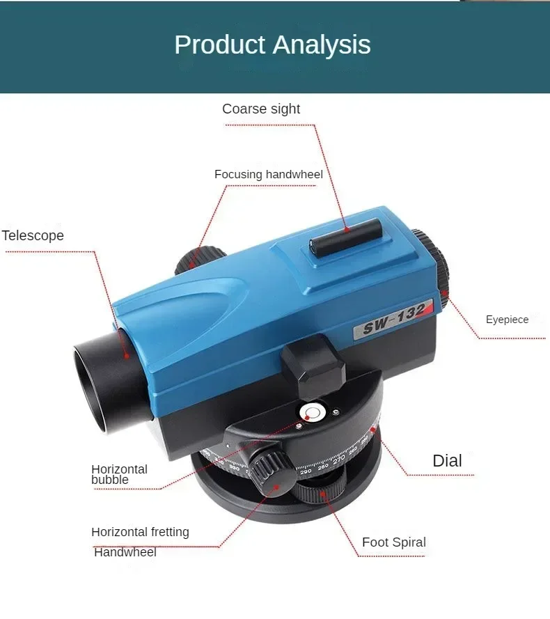 Level 32 Times High-precision Engineering Surveying Altimeter Outdoor Laser Measurement Height Difference Mapper