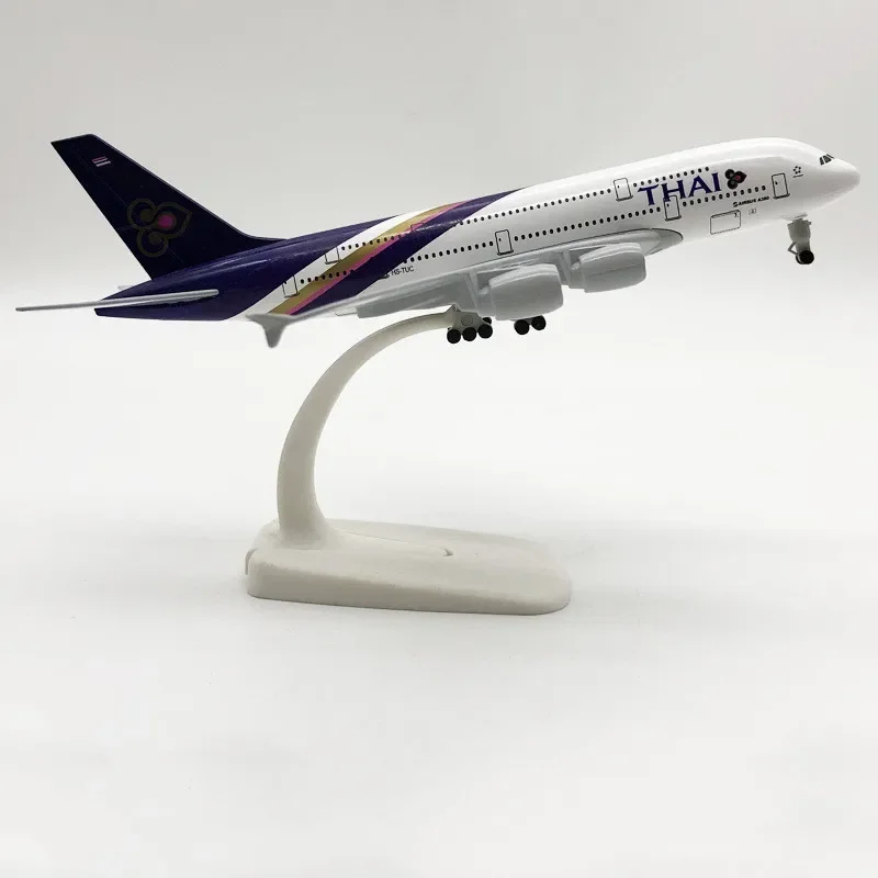 20cm Alloy Metal Thailand AIR THAI Airbus 380 A380 Airways Airplane Model Diecast Air Plane Model Aircraft w Wheels Aeroplane