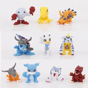 10pcs/set Anime Digimon Adventure Greymon PVC Action Toy Collection Model Birthday Gift 5cm