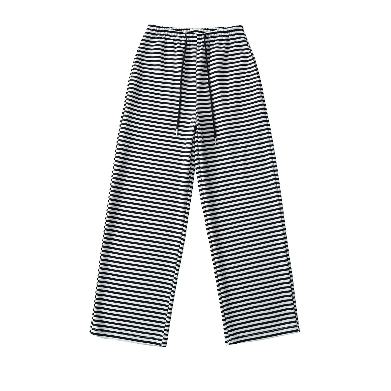 Pantaloni sportivi casual larghi Strato d'aria Touch Stripe Falce Pantaloni Dstring Sport Pantaloni lunghi Street Sle l Vita lunga P...