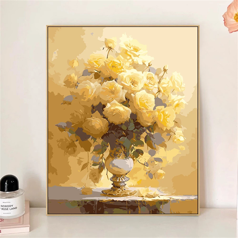 Paint by Numbers For Adult Kit Special Flower DIY Dropshipping acrylic Oil Painting Canvas by Number Home Decor