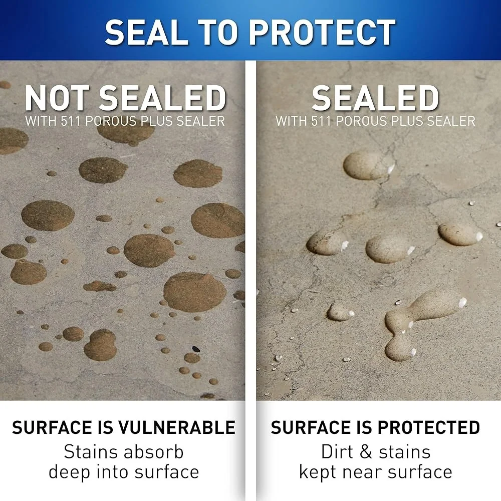 511 سدادة مسامية بالإضافة إلى الأماكن المغلقة والخارجية مقاومة للماء وحماية من البقع ومقاومة للطقس وتغطية عالية متوافقة مع حجر الطين