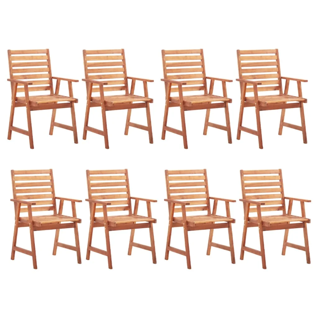 

Patio Dining Chairs 8 pcs Solid Acacia Wood 22" x 24.4" x 36.2" Outdoor Chair Outdoor Furniture