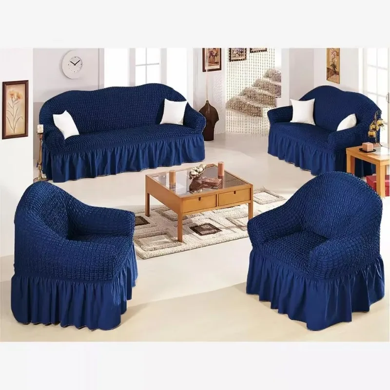 

Hot Sale 4 Pieces Elastic Sofa Cover 3 Seats Sofa Cover Set for l Shape Sofa Cover