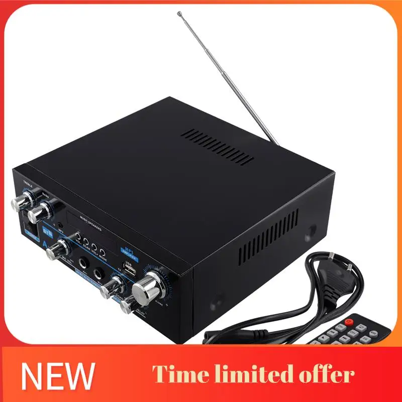 

A42T-AK55 Audio Amplifier 2.0 Channel HIFI Digital Bluetooth Amplifier USB Digital Amplifier EU PLUG