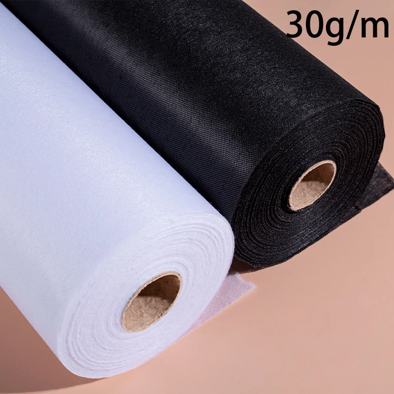 

5 meters/lot (5.4 yards) Lightweight Non-Woven Fusible Interlining Fabric Apparel Sewing DIY Accessory 30g/m