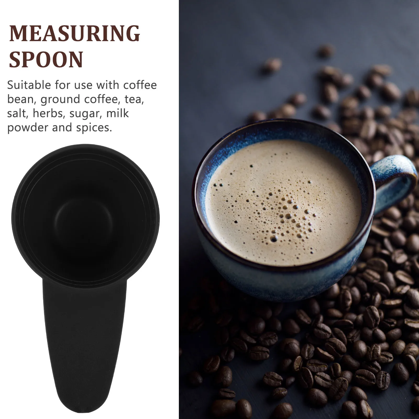 

5pcs Measuring Spoons Stainless Steel Long Handle Scoop For Coffee Tea Spice Kitchen Use Precision Cup Measure Tool
