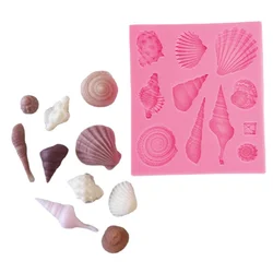 1Pcs DIY Lovely Shell Starfish Conch Sea Silicone Mold Cake Chocolate Fondant Cake Decorating Tools Soap Mold